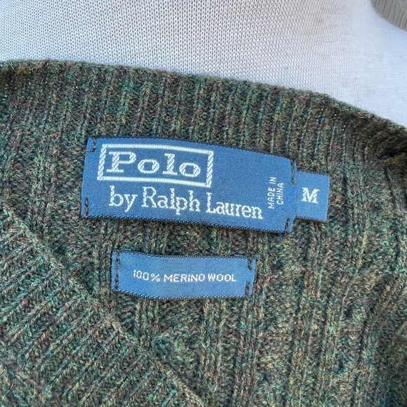 Polo Ralph Lauren Merino Wool Cable Knit Sweater Vest - Picture 3 of 4